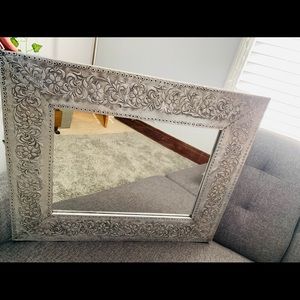 Silver wall mirror